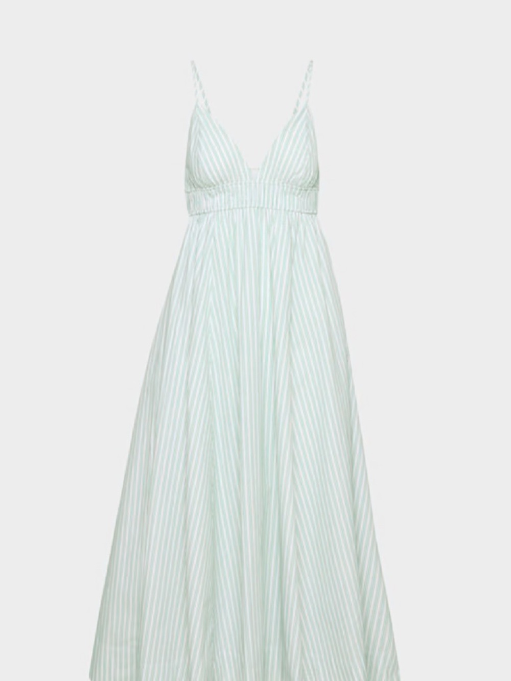 Babaton Mint and White Striped Maxi Dress